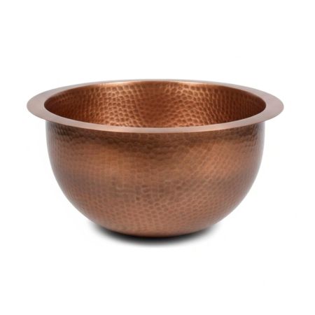 Handcrafted Hammered Copper Bathroom Sink Indian Artisan Basin